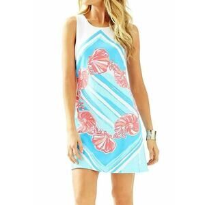 Lilly Pulitzer Callie Shift Dress in Pool Blue For the Shell of It Size XL